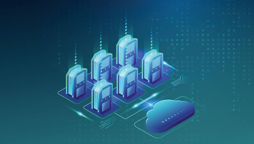Grafik von Server und Netzwerk von TECHLink AG