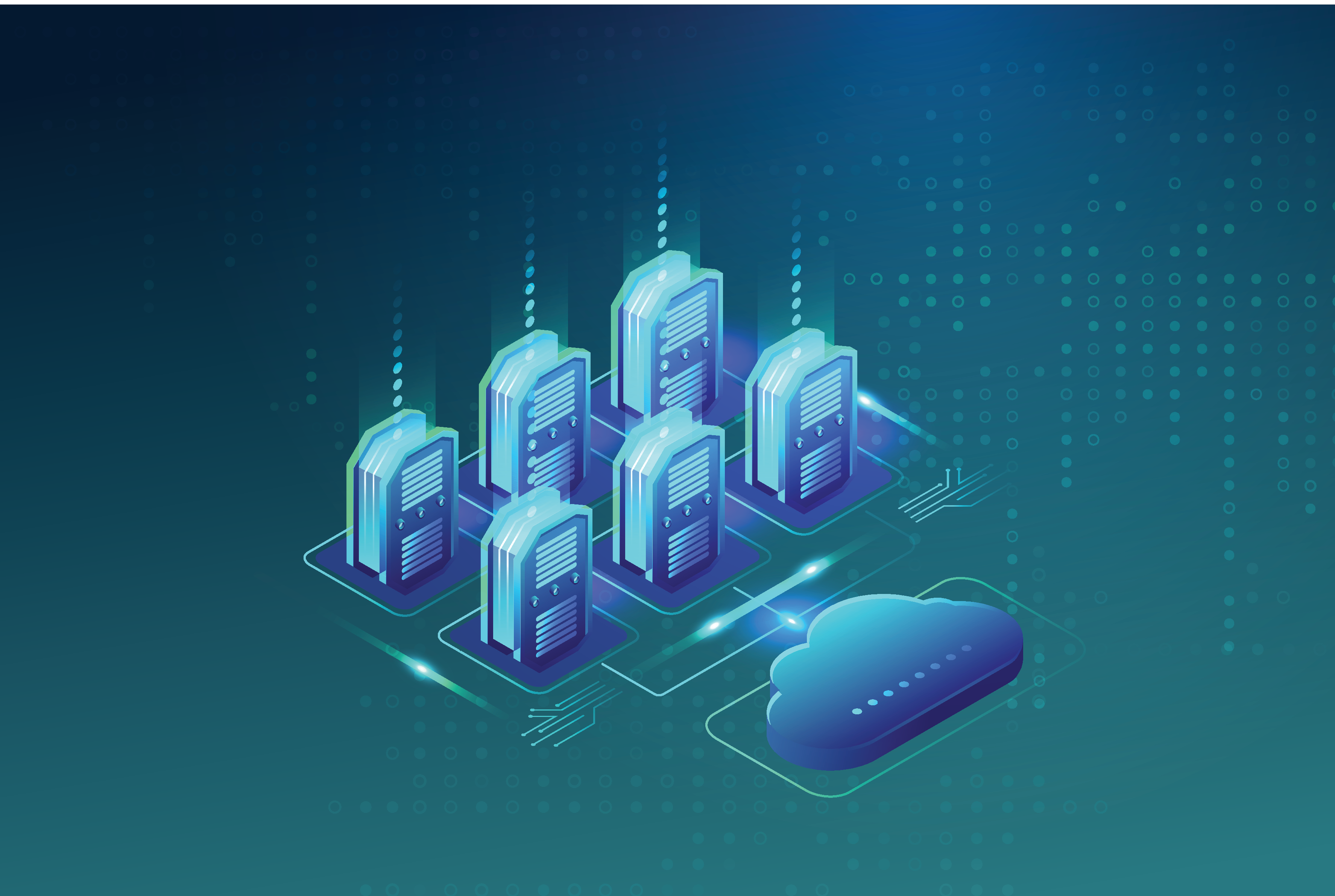 Grafik von Server und Netzwerk von TECHLink AG